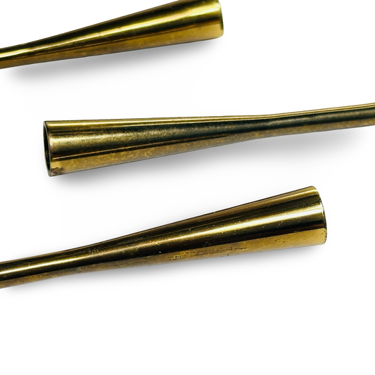 Wandkerzenhalter Messing Wellenform „Serpentine", Deutschland, 60er Jahre (2er Set)