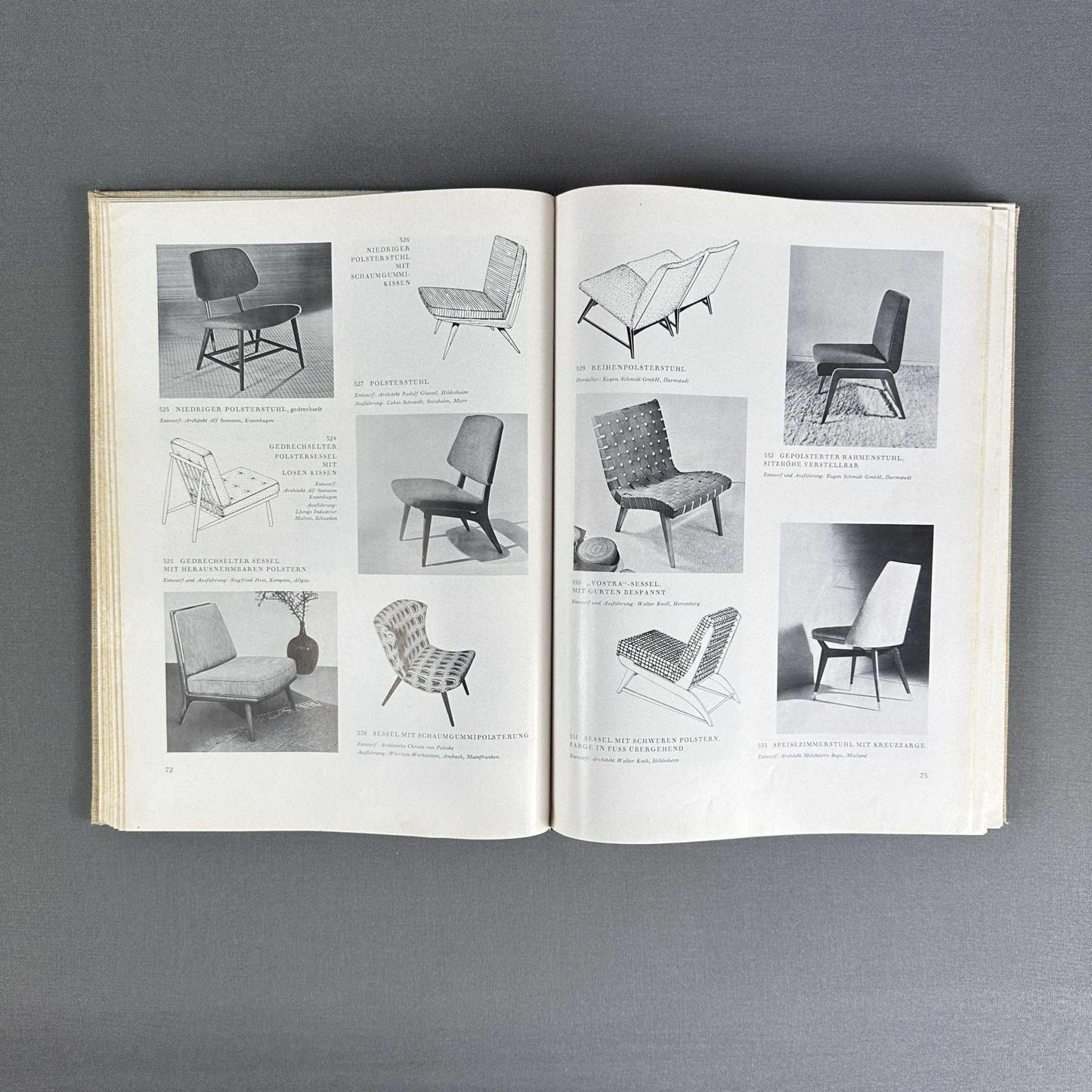 Cover of "Das Möbelbuch" by Bermpohl & Winkelmann, 1958, vintage furniture reference book