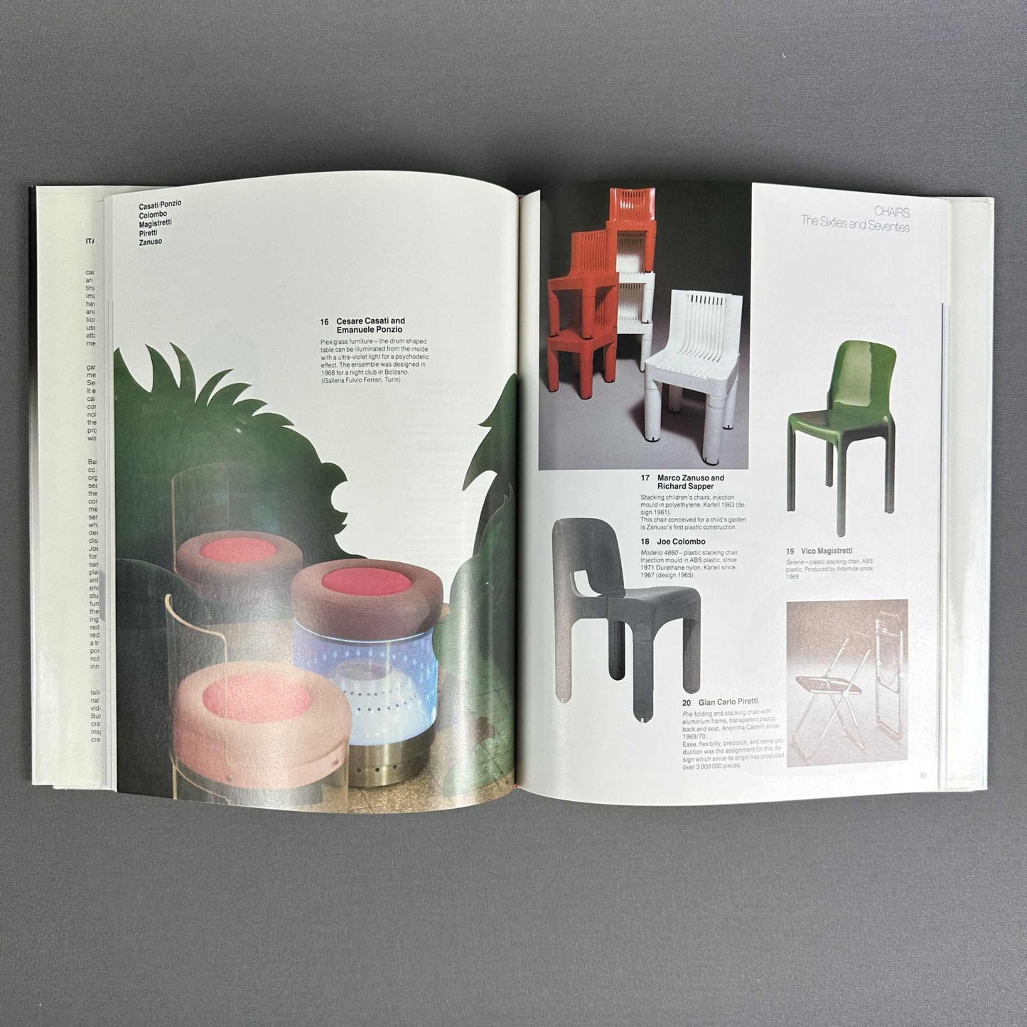 Cover of Italian Furniture Design book by Albrecht Bengert showcasing 20th century Italian furniture styles