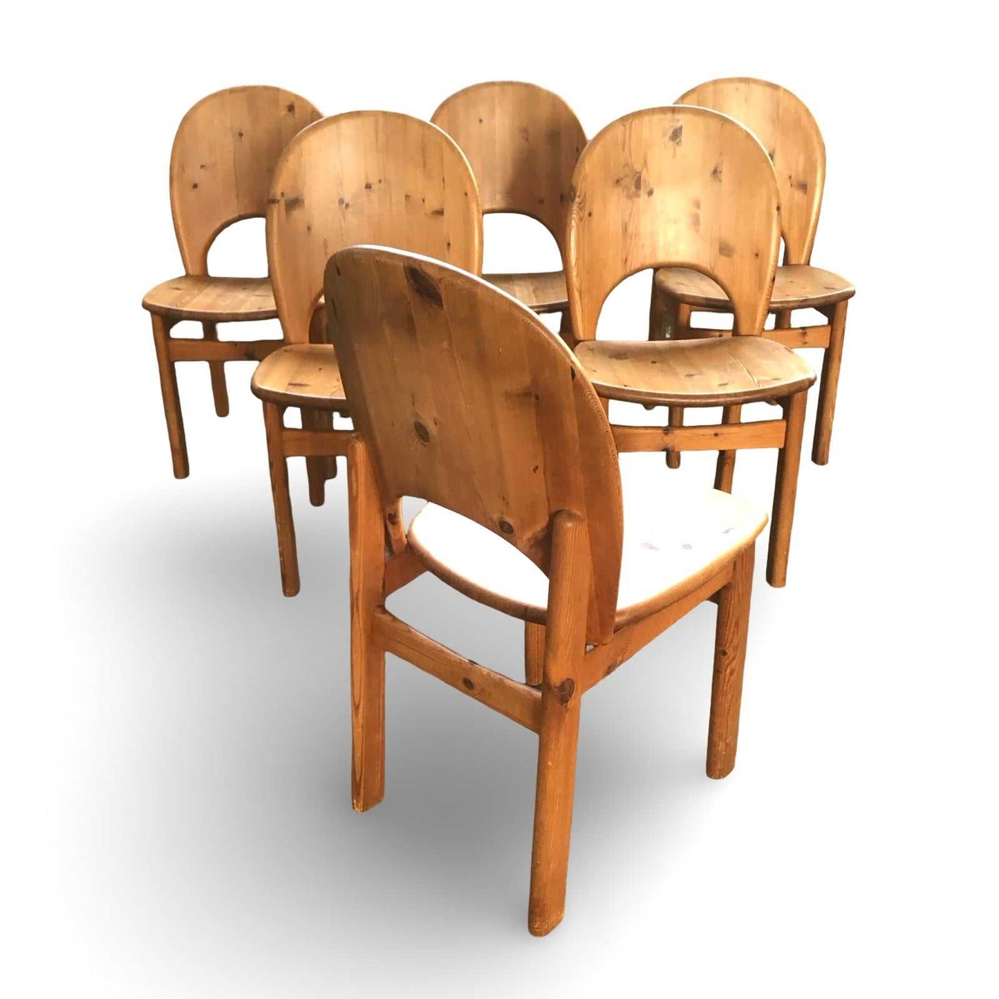 Set aus 6 dänischen Esszimmerstühlen von Niels Koefoeds aus den 1960er Jahren aus Kiefernholz