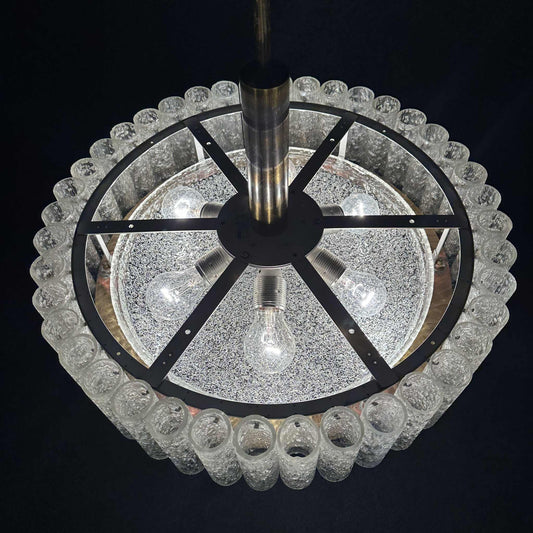 Glas Kronleuchter von Doria Deutschland 1960er vintage design