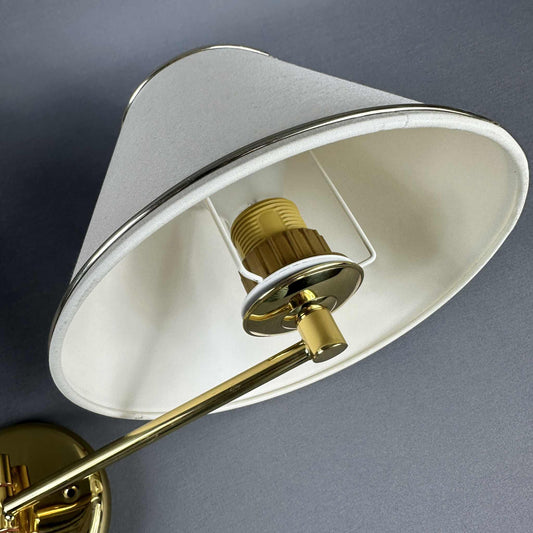 Messing Wandleuchte mit Schwenkarm im 1970er Regency-Stil, flexible Swing Wandleuchten Messing zur Akzentbeleuchtung