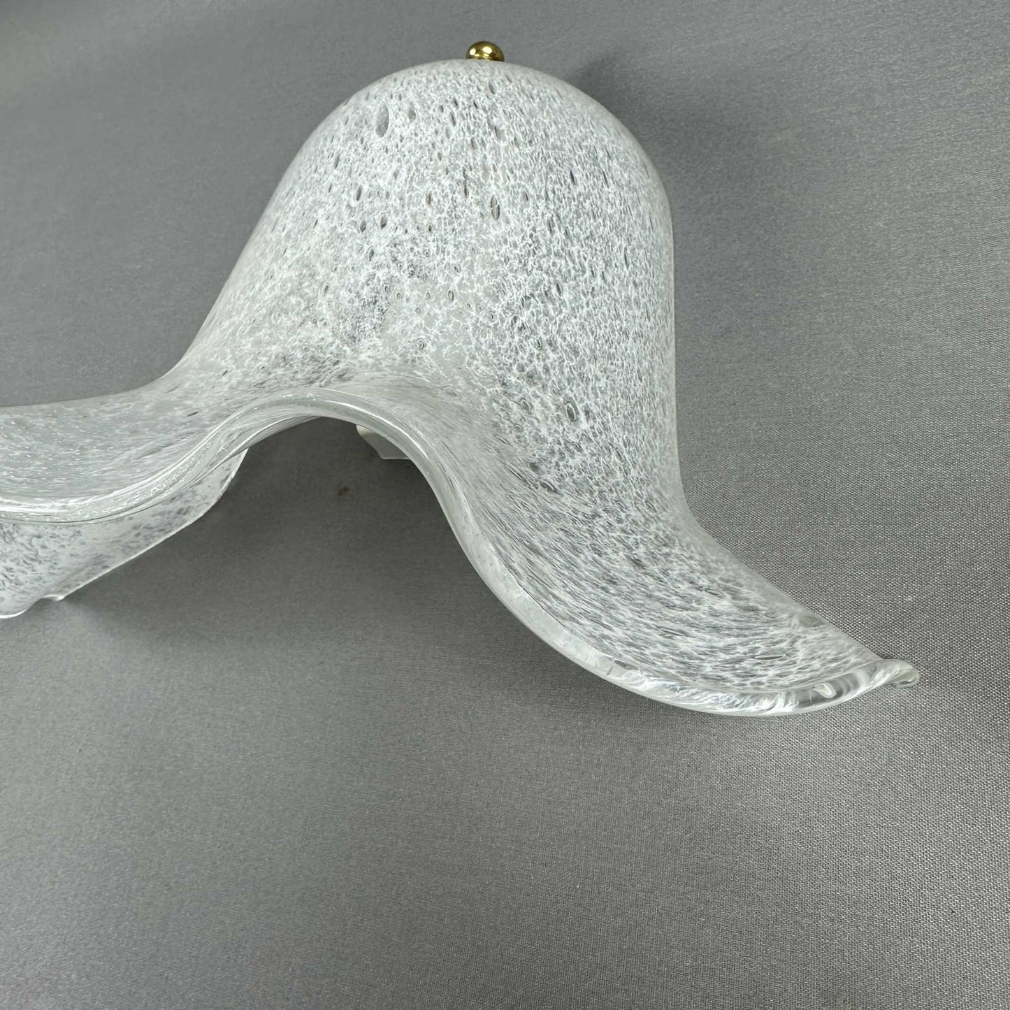 Murano Glas Wand Lampe 70er Messing vintage Wandleuchte aus den 1970er Jahren mit Muranoglas und Messingelement