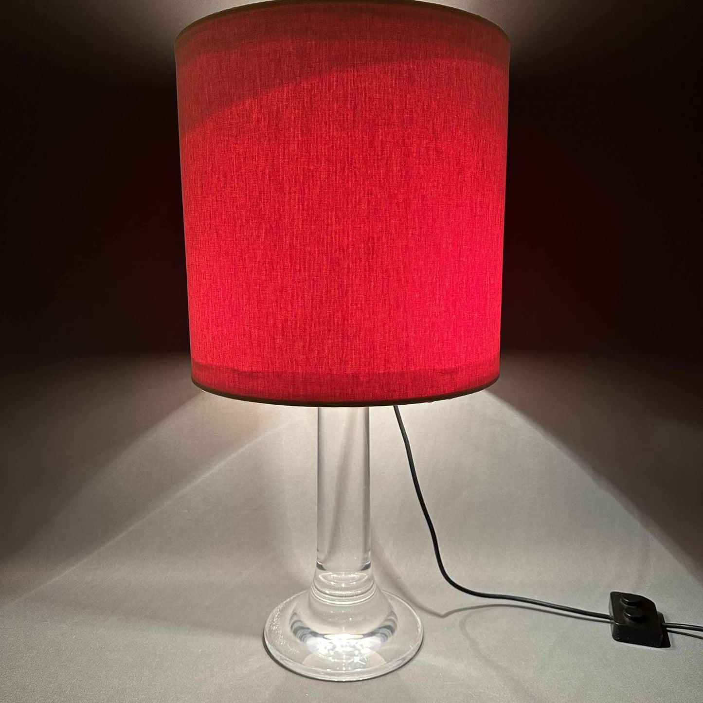 70er Vintage Tisch- und Bodenleuchte mit Acrylfuß und mehrstufiger Beleuchtung