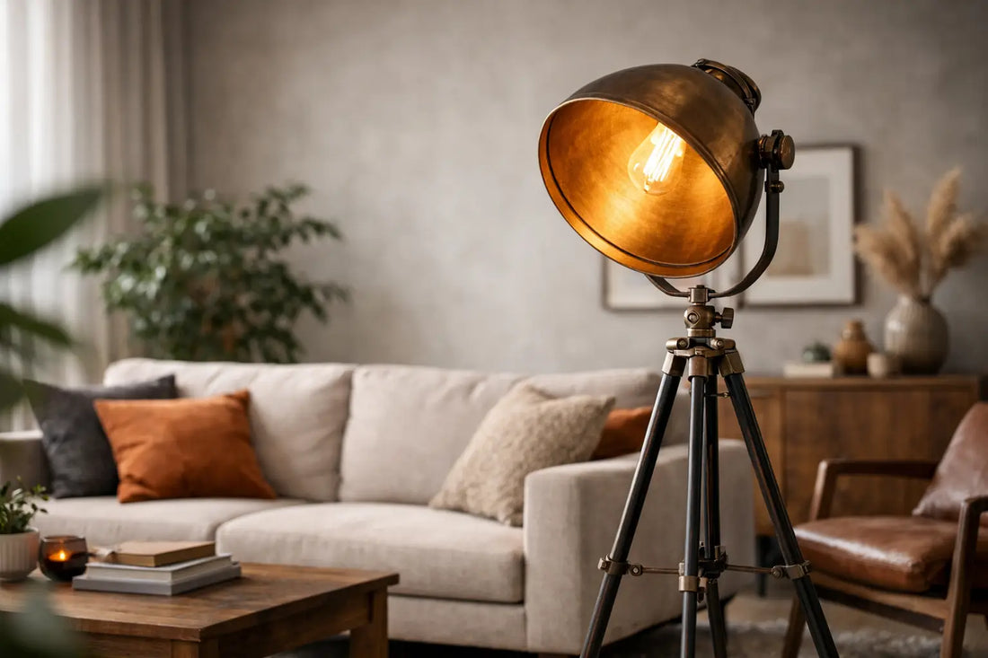 Wohnzimmer mit Vintage-Leuchte aufwerten richtig