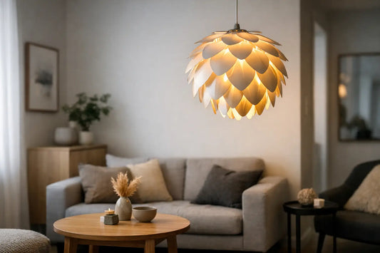 Kleine Räume mit Statement-Lampe gestalten
