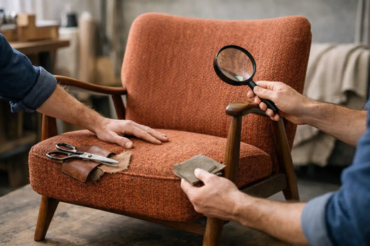 Vintage Sessel Material prüfen: worauf achten?