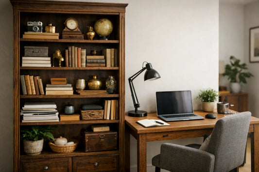 Vintage-Regal im Homeoffice sinnvoll nutzen