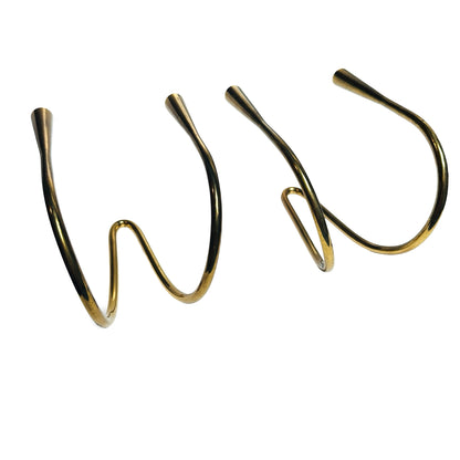 Brass Wall Candle Holder Wave Shape "Serpentine", Germany, 1960s (Set of 2)