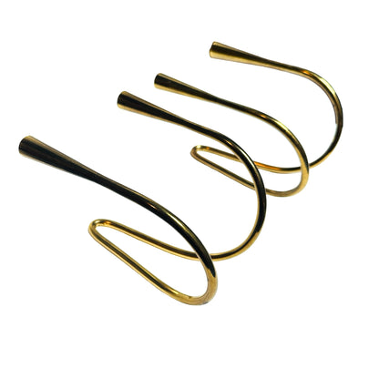 Brass Wall Candle Holder Wave Shape "Serpentine", Germany, 1960s (Set of 2)