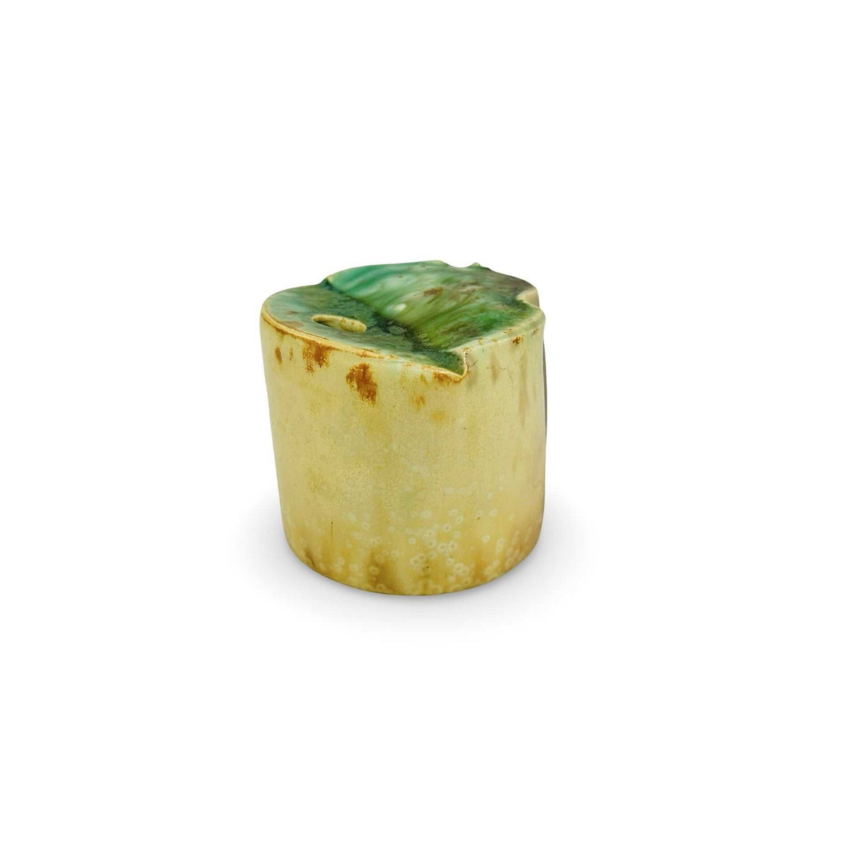 Seifert Keramik Vase, Rückansicht mit welliger Schulter und kleiner Öffnung
