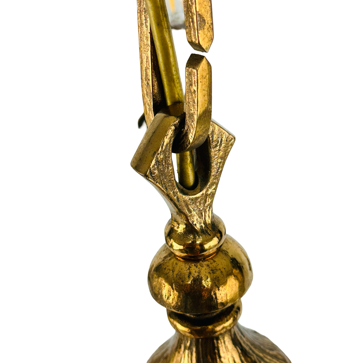 Kronleuchter Bronze, brutalistisch, 8-flammig, Italien, 60er/70er Jahre