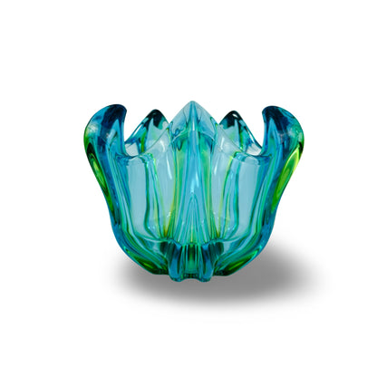 Murano Sommerso Vase Blau-Grün, Seguso-Stil, 1960er/70er