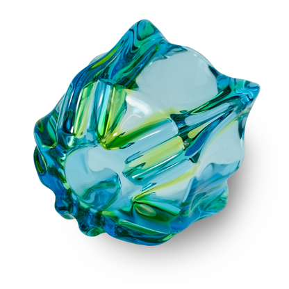 Murano Sommerso Vase Blau-Grün, Seguso-Stil, 1960er/70er