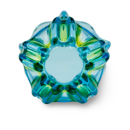 Murano Sommerso Vase Blau-Grün, Seguso-Stil, 1960er/70er