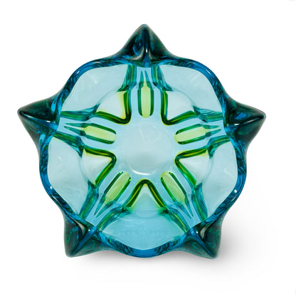 Murano Sommerso Vase Blau-Grün, Seguso-Stil, 1960er/70er