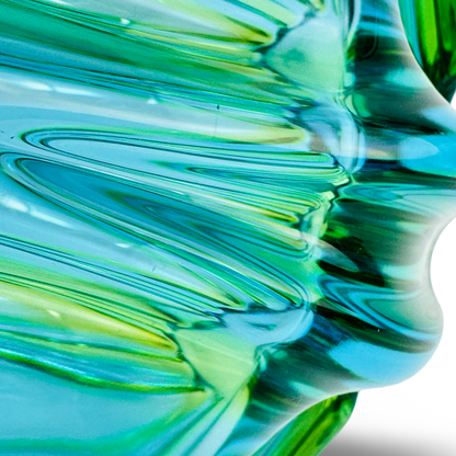 Murano Sommerso Vase Blau-Grün, Seguso-Stil, 1960er/70er