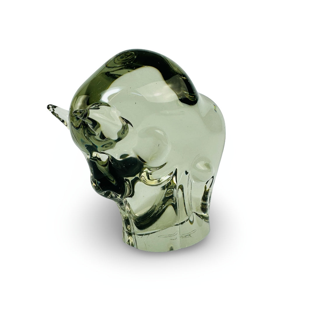 Livio Seguso Glasskulptur Stier 1970er – Ansicht von der Seite