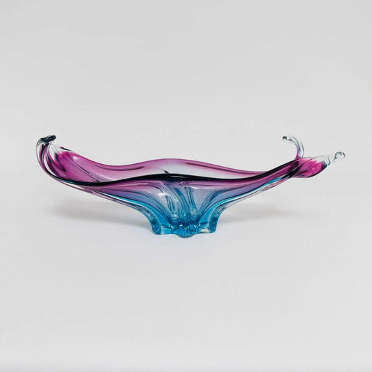 Große Bunte Murano Glas Schale 1960er