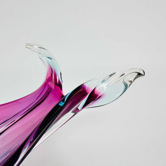 Große Bunte Murano Glas Schale 1960er