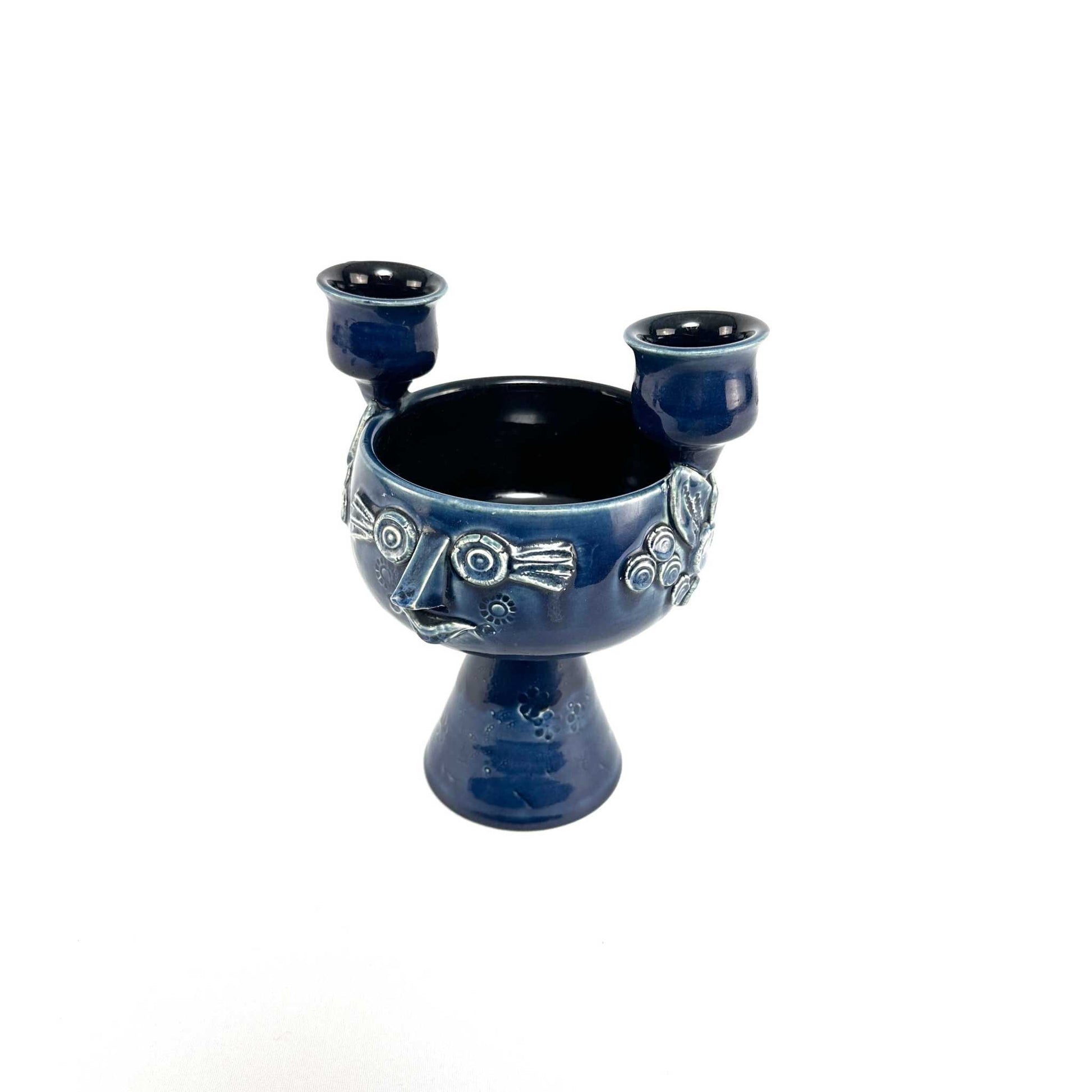 Björn Wiinblad „Head" Kerzenständer aus Keramik von Rosenthal, skandinavisches Design der 1970er Jahre