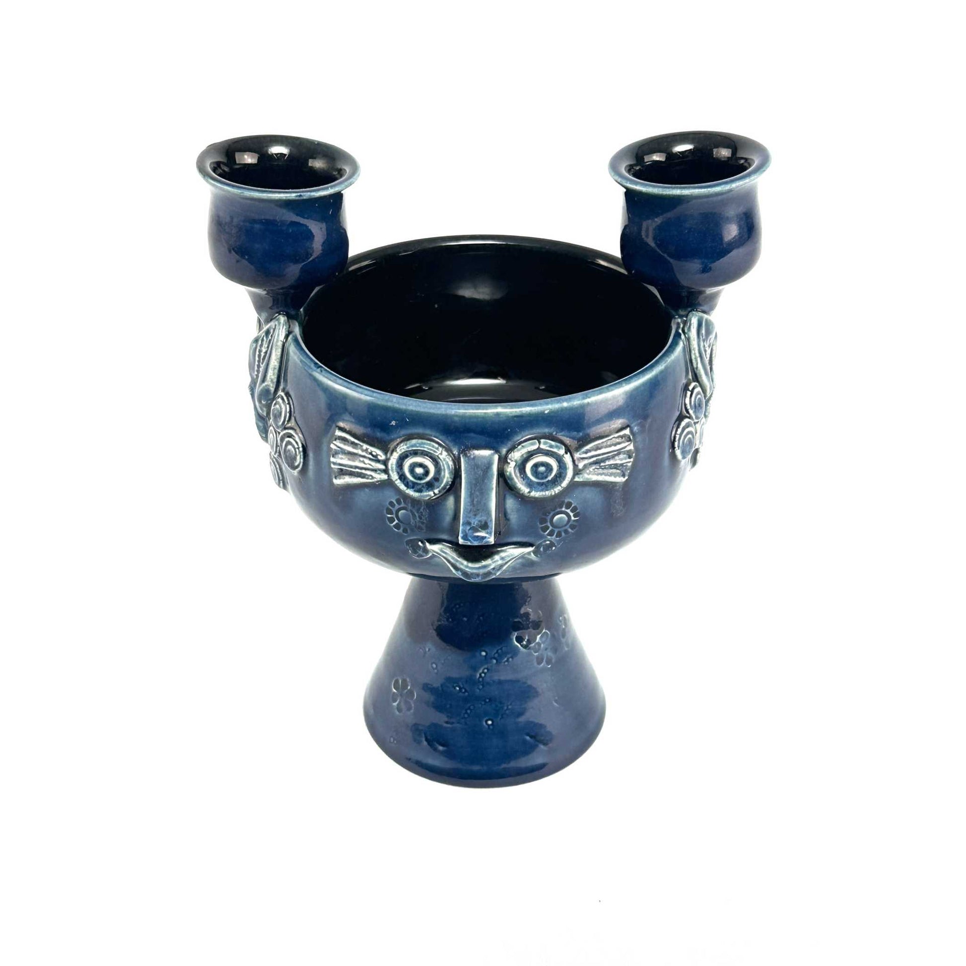 Björn Wiinblad Kerzenständer Head Serie Rosenthal 1970er skandinavisches Design Gesichtskeramik