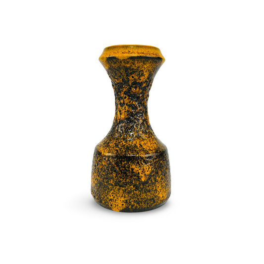 Steuler Keramik Vase 317/25, Fat Lava in Gelb-Schwarz, Gesamtansicht freigestellt