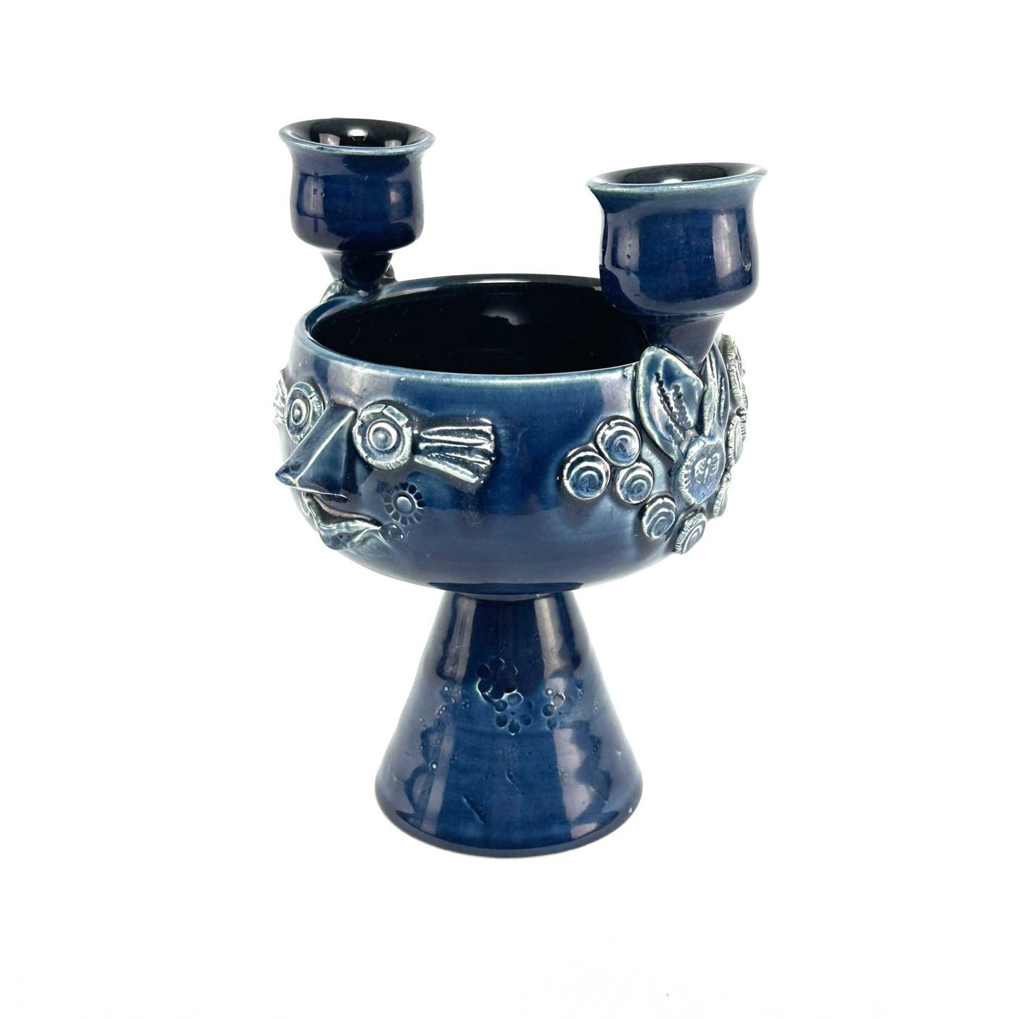 Björn Wiinblad Kerzenständer Head aus den 1970er Jahren, skandinavisches Keramikdesign von Rosenthal