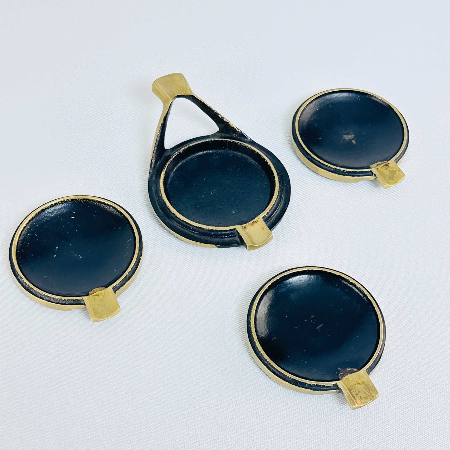 Aschenbecher Set mit Halter Umkreis Walter Bosse 1960er