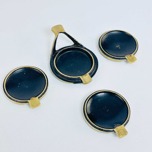 Aschenbecher Set mit Halter Umkreis Walter Bosse 1960er