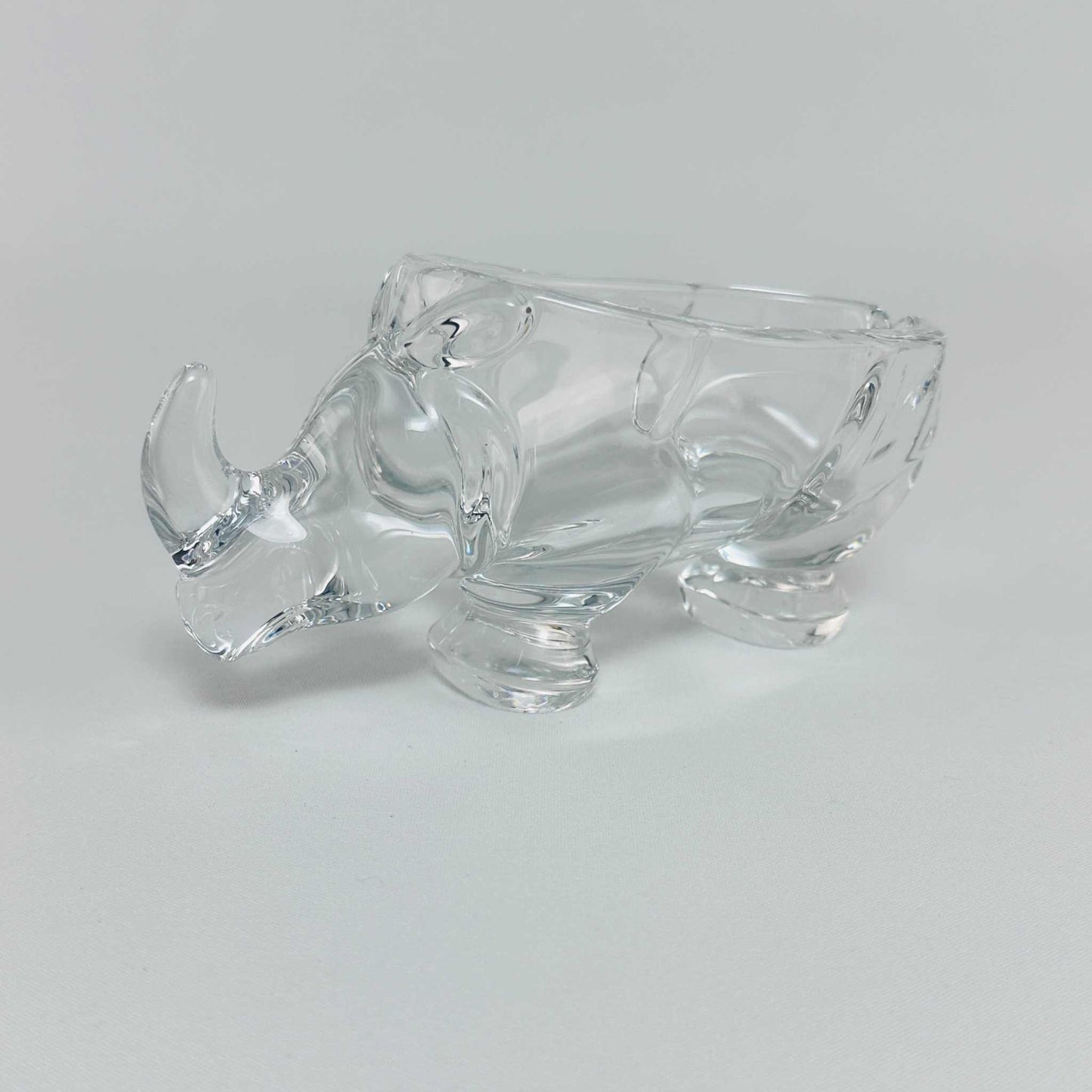 Art Vannes France Glass Schale Nashorn 1970er