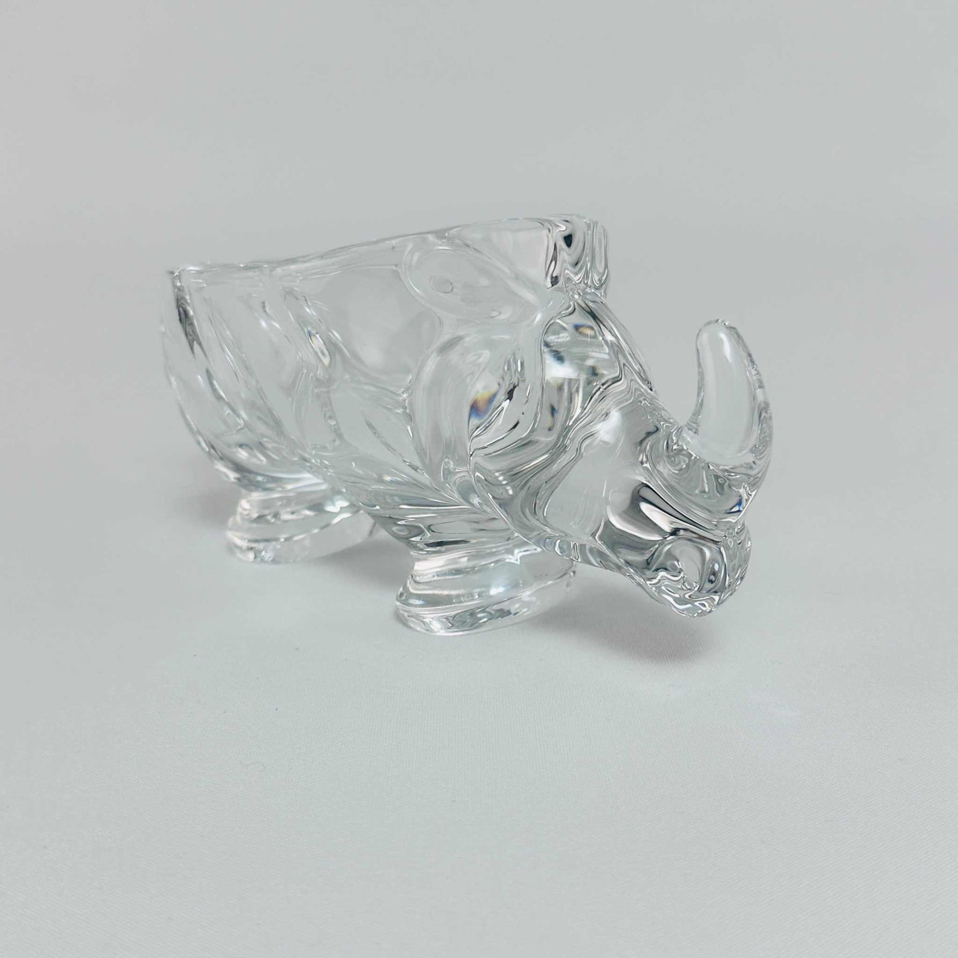 Art Vannes France Glass Schale Nashorn 1970er