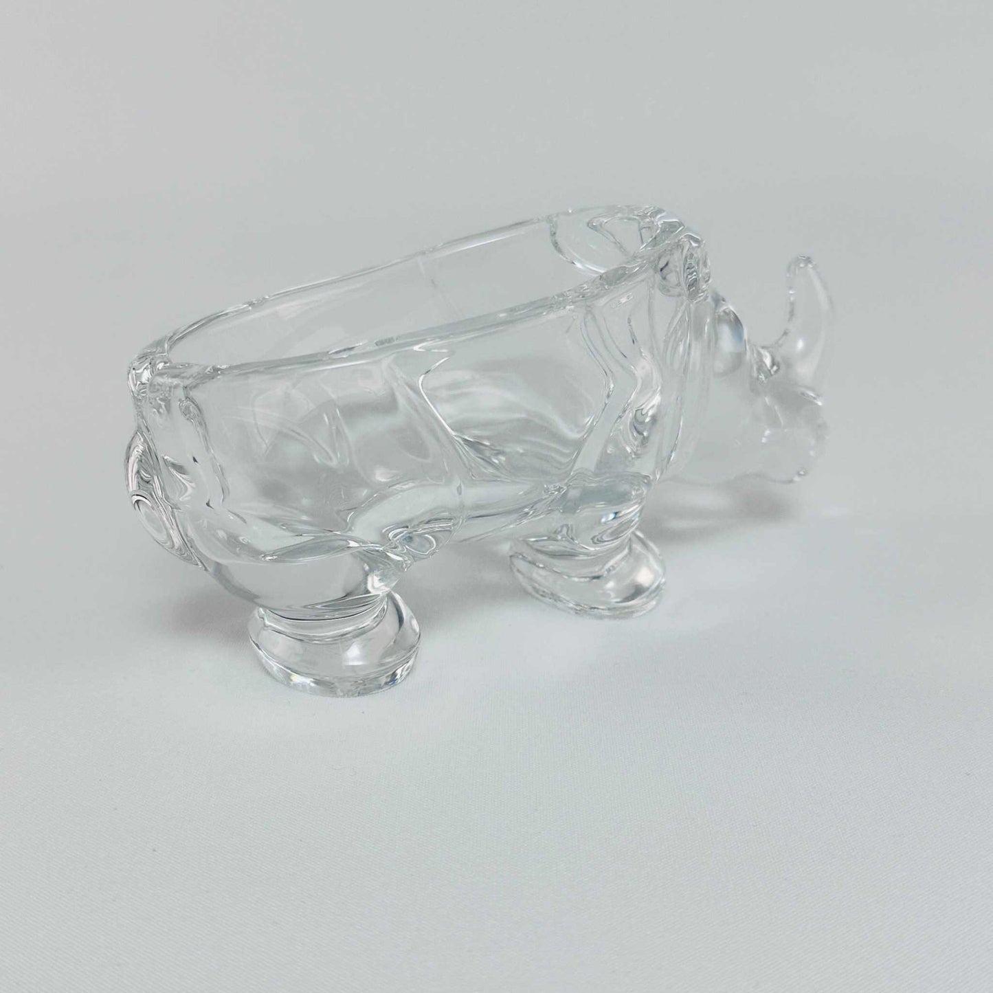 Art Vannes France Glass Schale Nashorn 1970er