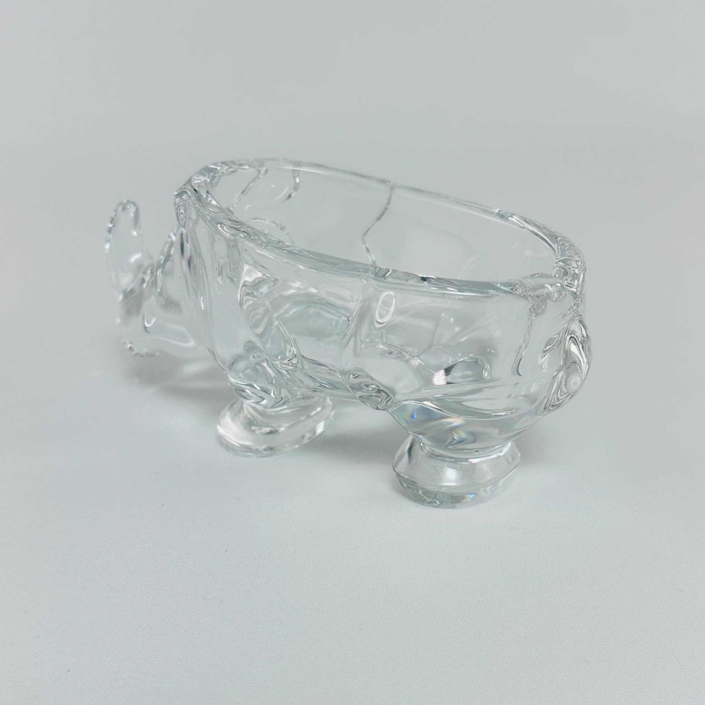 Art Vannes France Glass Schale Nashorn 1970er