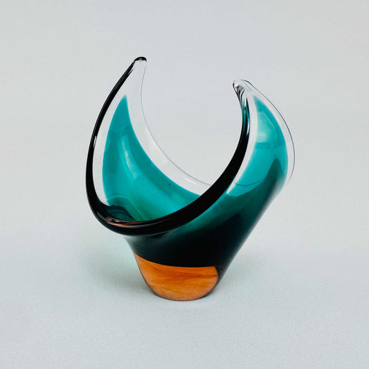 Murano Glas Objekt Paul Kedlev (zugeschrieben) für Flygsfors Glasbruk 60er