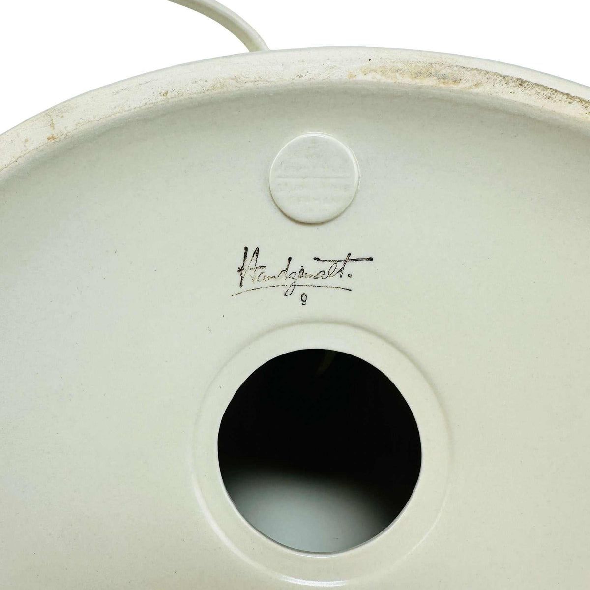 Unterseite des Lampenfußes mit Signatur Handgemalt und Rosenthal Studio-Line Etikett