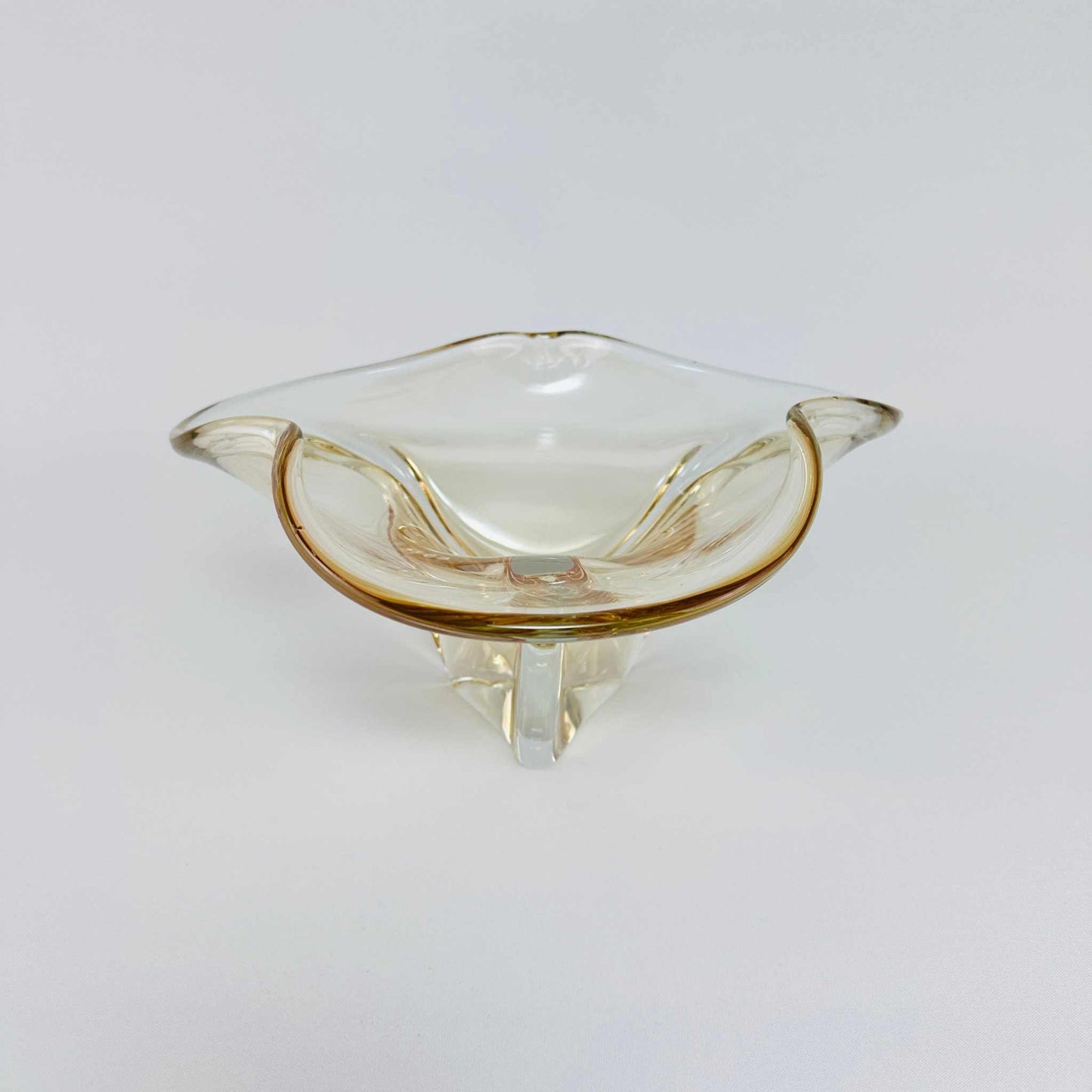 Große Murano Glas Schale von Frantisek Zemek, 1960er, elegante böhmische Glaskunst