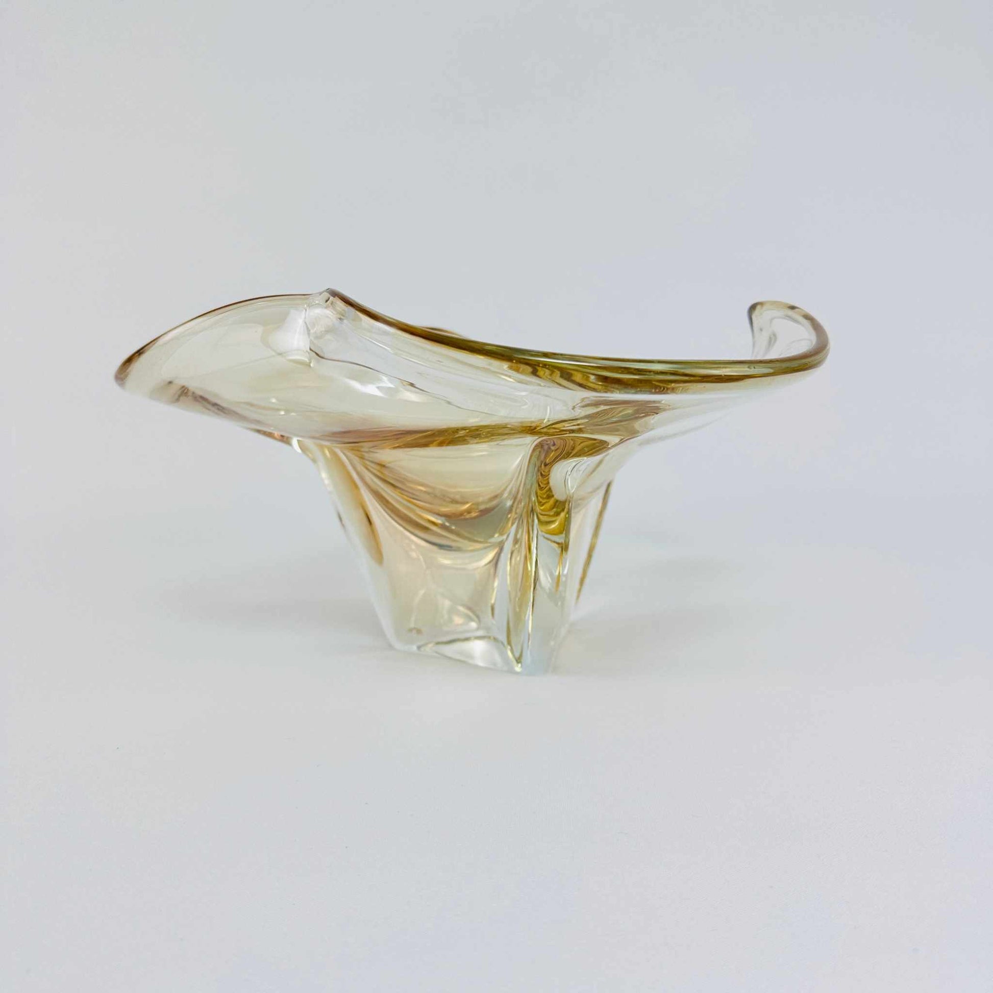 Große Glas Schale von Frantisek Zemek 1960er Jahre im Murano Stil