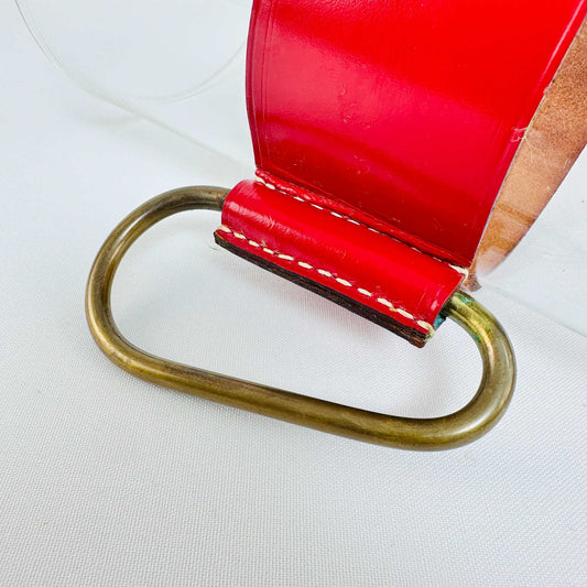 Carl Auböck Glas Karaffe mit Leder und Messing 1950er