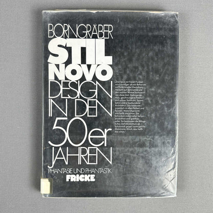 Draufsicht auf den schwarzen Schutzumschlag Stilnovo Design in den 50er Jahren von Borngräber