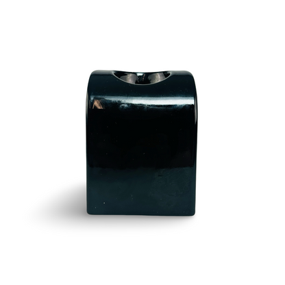 Rückansicht der Steuler Vase in glänzendem Schwarz