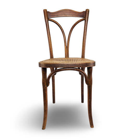 Thonet Bugholzstuhl Model 107 von 1900 mit originalem intaktem Geflecht in gutem Zustand