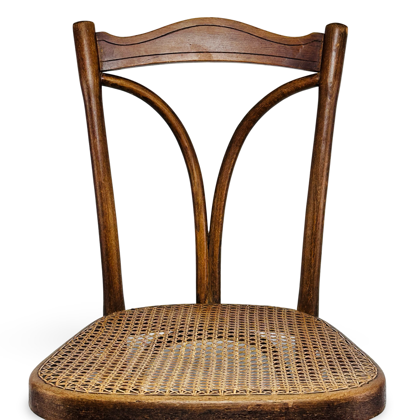 Thonet Bugholzstuhl Model 107 von 1900 mit intaktem original Geflecht in gutem Zustand