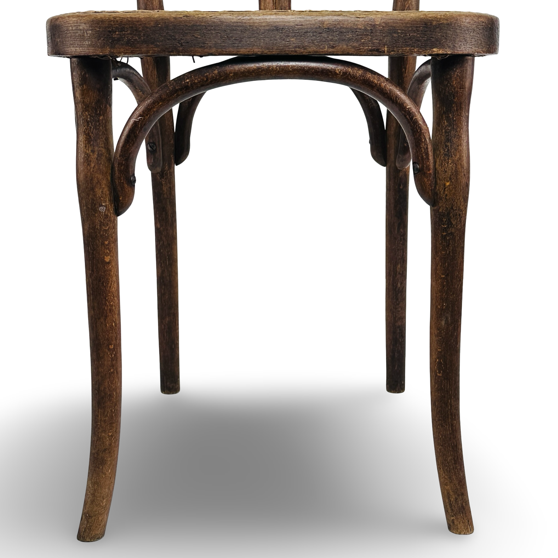 Thonet Bugholzstuhl Model 107 von 1900 mit originalem Geflecht in gutem Zustand