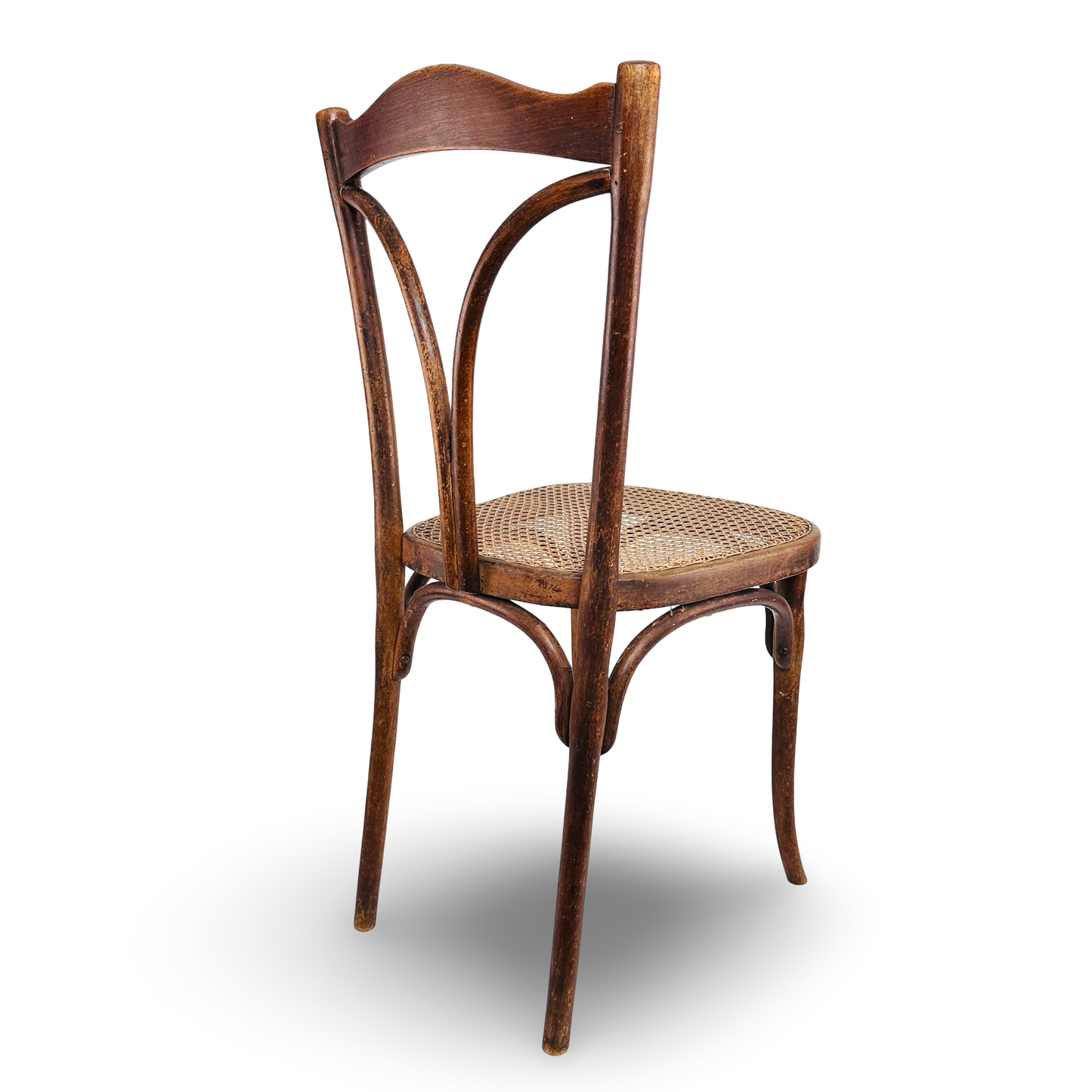 Thonet Bugholzstuhl Model 107 von 1900 mit intaktem original Geflecht in gutem Zustand