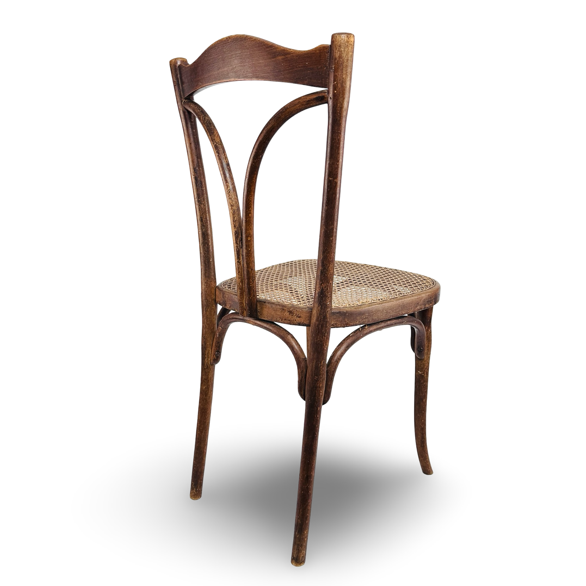 Thonet Bugholzstuhl Model 107 von 1900 mit intaktem original Geflecht in gutem Zustand