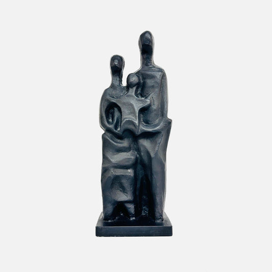 Abstrakte Eisen Skulptur einer kleinen Familie von Eli Van Damm, Belgien, 1960er Jahre