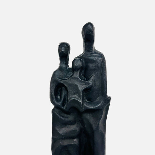 Abstrakte Eisen Skulptur einer kleinen Familie von Elie Van Damm, Belgien, 1960er Jahre