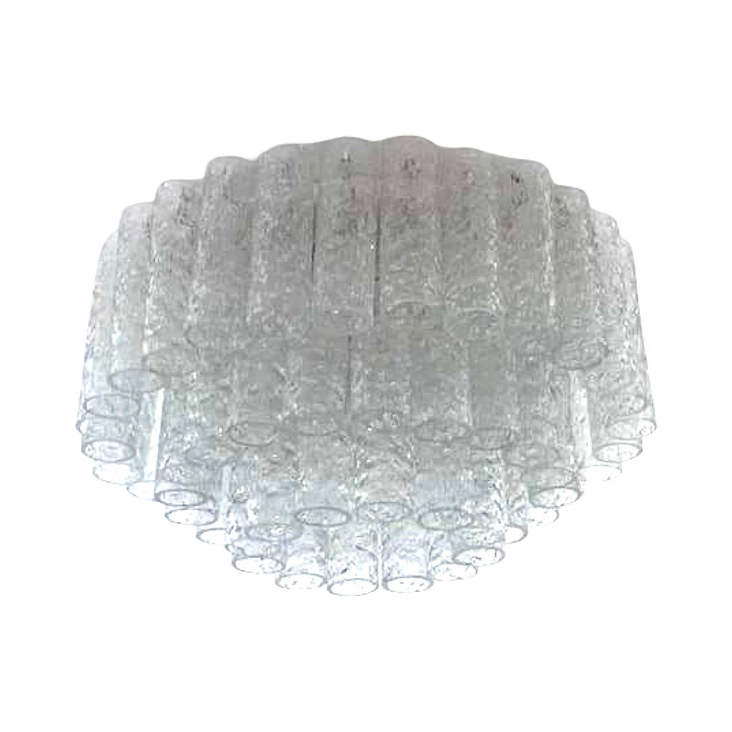 Drei stufige Doria Deckenleuchte mit 60 Glasröhren, Mid-Century Design 1960er Jahre