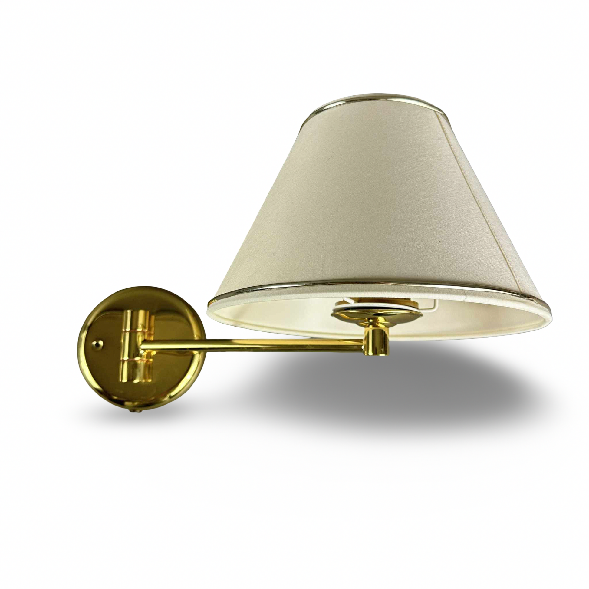 Messing Swing Wandleuchte mit Schwenkarm im 1970er Regency-Stil, flexibel und elegant